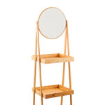 هومز رف حمام بامبو ثلاث طبقات مع مرآة 41*36*162سم، بيج image number 1