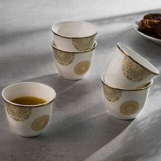 La Mesa Fairouz Gold Coffee Cups Set 12 Pieces