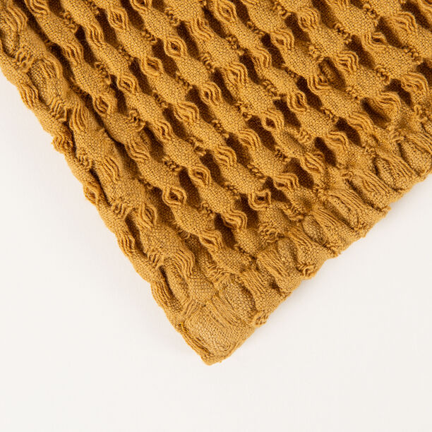Boutique Blanche Waffle 100% Cotton Woven Throw Mustard 130*180cm image number 2