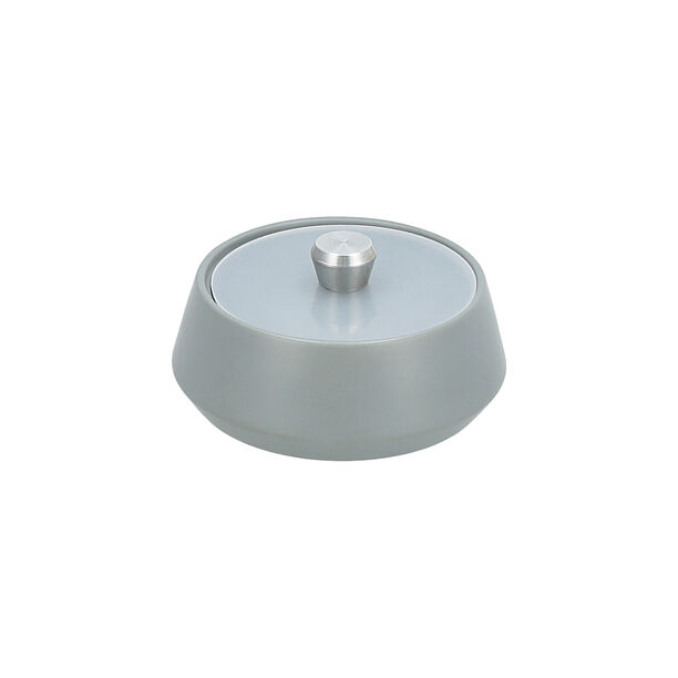 Dallaty grey porcelain date bowl with lid 15.5*15.5*10 cm image number 1