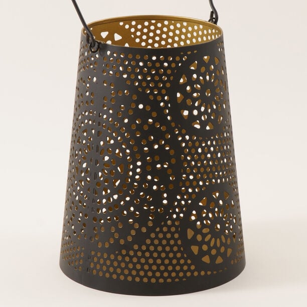 Homez Zahra Collection Lantern, Black & Gold, 17.7*17.7*22.8 Cm image number 1