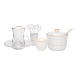 Zukhroof 28Pc Porcelain Tc Set Thumanya White Serve 6 image number 1