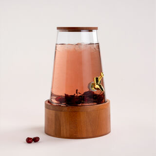La Mesa transparent glass juice dispenser 4L / 23*23*38.2cm