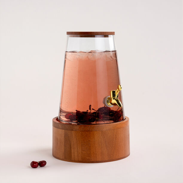 La Mesa transparent glass juice dispenser 4L / 23*23*38.2cm image number 1