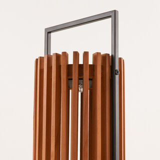 Homez wood solar lantern, brown 15.5*13.5*50 cm