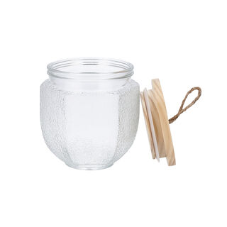 Glass Storage Jar With Wooden