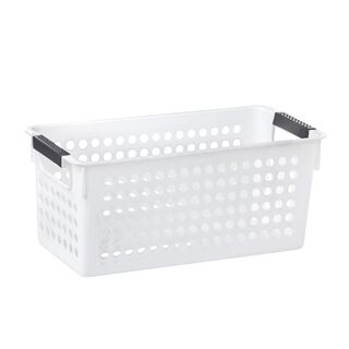 Shelf Organizer 4 L White With Grey Handle Size:290X140X125Mm