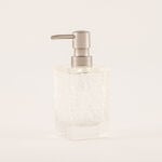 Homez Clear and Brushed Bronze High Clear Polyresin Lotion Dispenser, 7.5*7.5*17.2 Cm image number 1