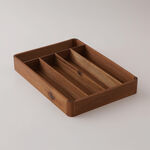 Alberto Acacia Wood Cutlery Box 35.5*25.5*5Cm, Brown image number 1