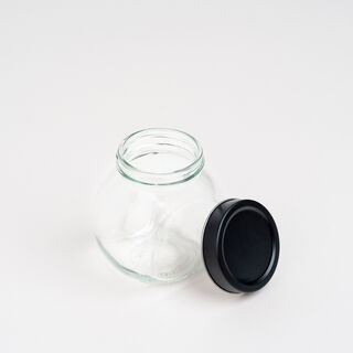 Alberto 4 Pieces Glass Spice Jars With Clip Lid And Metal Rack