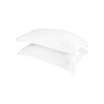 Fitted Sheet +  2 Piece Pillow cover 200*200+35 cm White 100% Cotton image number 2