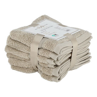 Boutique Blanche Beige 6 Piece Ultra Soft Face Towel Set 33*33 Cm