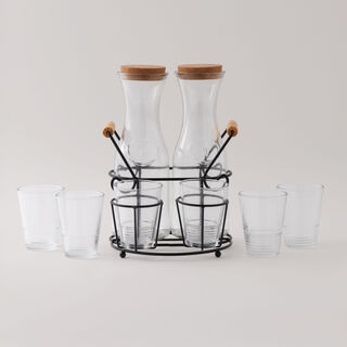 La Mesa glass 9pcs juice jar set 1000ml