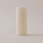 Homez soya wax simple candle, white 7*7*15cm image number 0