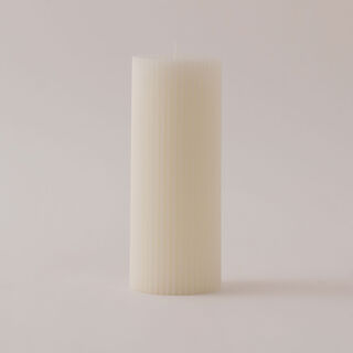 Homez soya wax simple candle, white 7*7*15cm