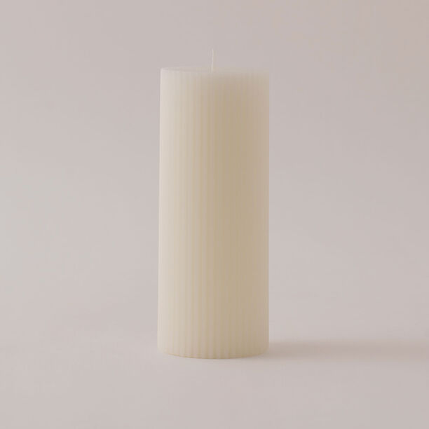 Homez soya wax simple candle, white 7*7*15cm image number 0