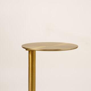 Homez aluminum sofa table in gold dia 40cm
