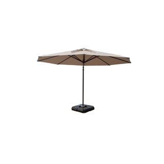 Homez aluminum hanging umbrella with base, beige