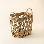 Homez rattan oval basket S, beige 34*22*27cm image number 1