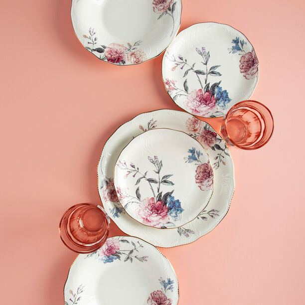 La Mesa multicolor porcelain 18 pc dinner set image number 4