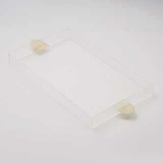 Dallaty Acrylic Tray With Beige Color Handle, 59.5*30*5 Cm