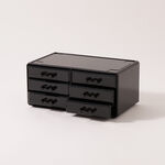 Homez plastic cosmetic organizer, black 23.8*15.3*10.8cm image number 0