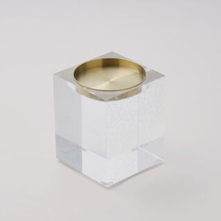 Luster Collection Acrylic Candle Holder, 8.2*8.2*10 cm