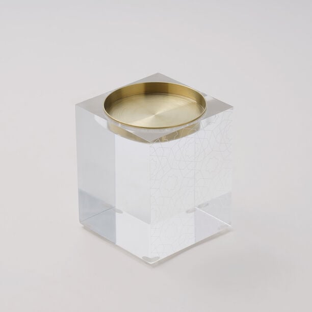 Luster Collection Acrylic Candle Holder, 8.2*8.2*10 cm image number 0