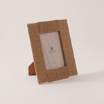 Homze metal and jute photo frame, beige 23*28*3.5 cm image number 0