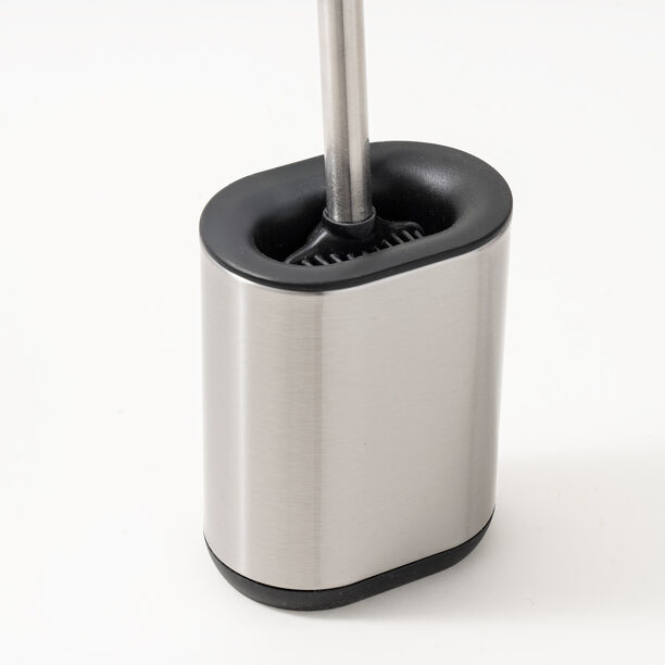 Cottage oval plastic toilet brush holder, beige image number 1