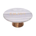 Cake Serving Plate With Wooden Stand image number 0