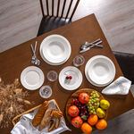 La Mesa Embossed White 18 Pieces Dinner Set Serve 4  image number 5