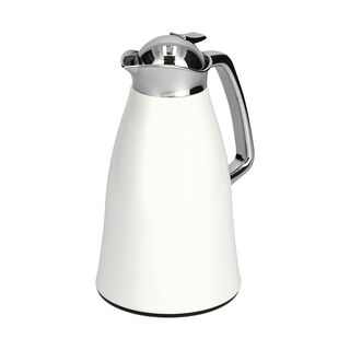 Vacuum Flask Chrome And White 1L