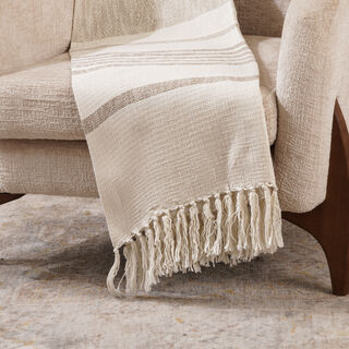 Texture woven throw 130*170cm beige