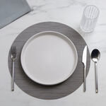 La Mesa 4pcs imitation leather rectangular placemats, grey 45*30cm image number 3