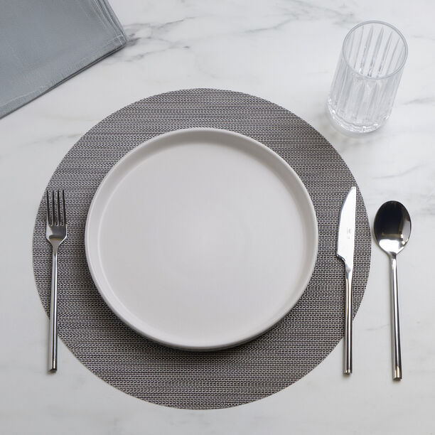 La Mesa 4pcs imitation leather rectangular placemats, grey 45*30cm image number 3
