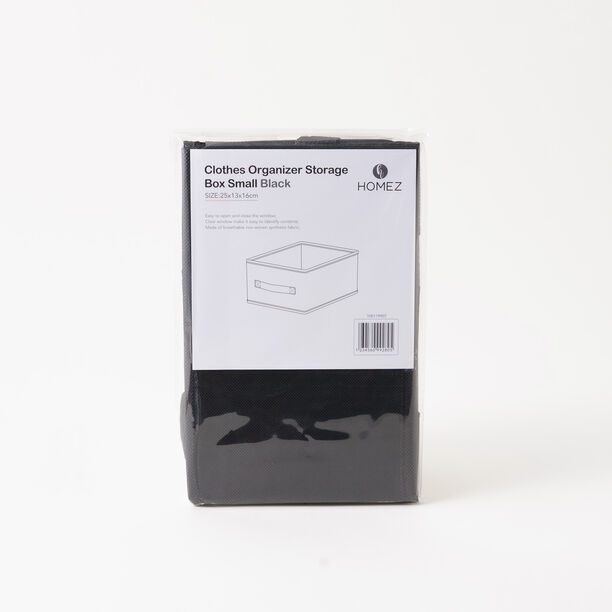 Homez Clothes Organizer Storage Box Polyester, Black 34*27*22Cm image number 4