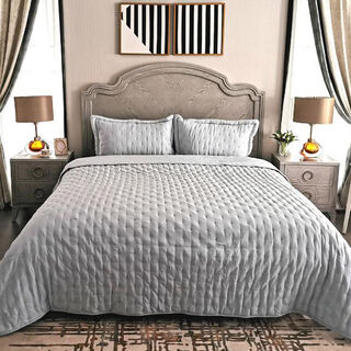 Cottage 3 Pieces Bedspread Pillow Cover Mint King 250X240 Cm