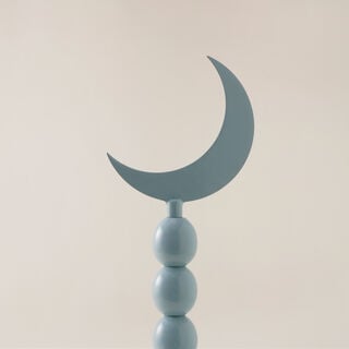 هومز هلال رمضان معدني بقاعدة كروية باللون الأخضر 52*8*15سم