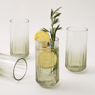 لا ميسا طقم أكواب زجاج 4 قطع 400 مل، أخضر