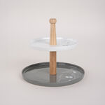 Calligraphy 2 Tier Cake Plate  image number 1