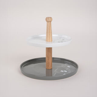 Calligraphy 2 Tier Cake Plate 