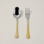 20 Pcs Cutlery Set Gold Handle And Silver Top image number 2