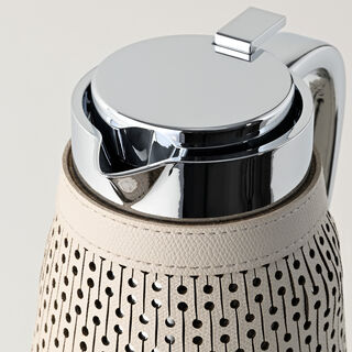 Dallaty 1L stainless steel vacuum flask silver & beige