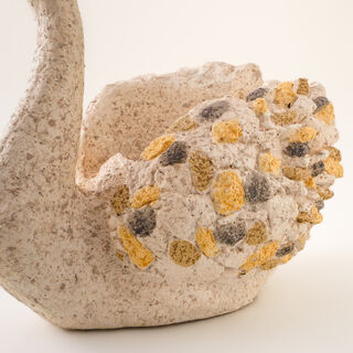 Swan Shaped Planter Stone Effect