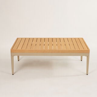 هومز طاولة قهوة ألومنيوم، بيج 120*70*26 سم