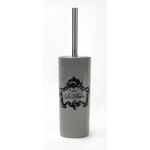 Ceramic Toilet Brush Holder With Stainless Pole Black Bristle Brush  image number 0