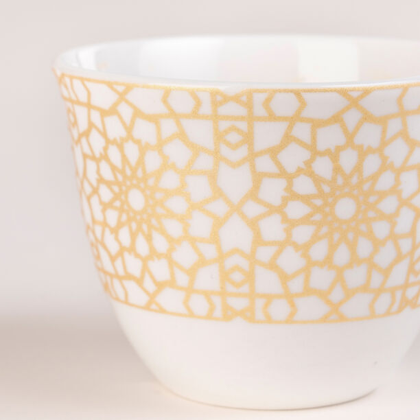 Zukhroof 28 Pieces Porcelain Tea And Coffee Set Othmani Yellow  image number 5