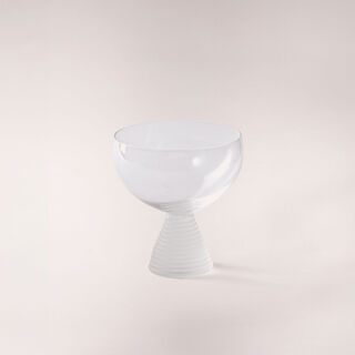 La Mesa 4 pcs ice cream glass wide cup ribbed with frosted bottom 10*10*11.8 cm