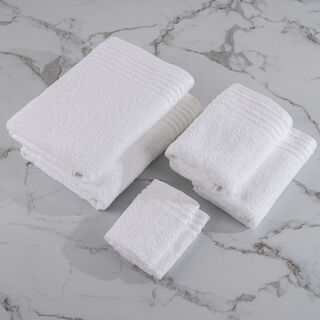 Boutique Blanche 6 Piece White Cotton Towel Set